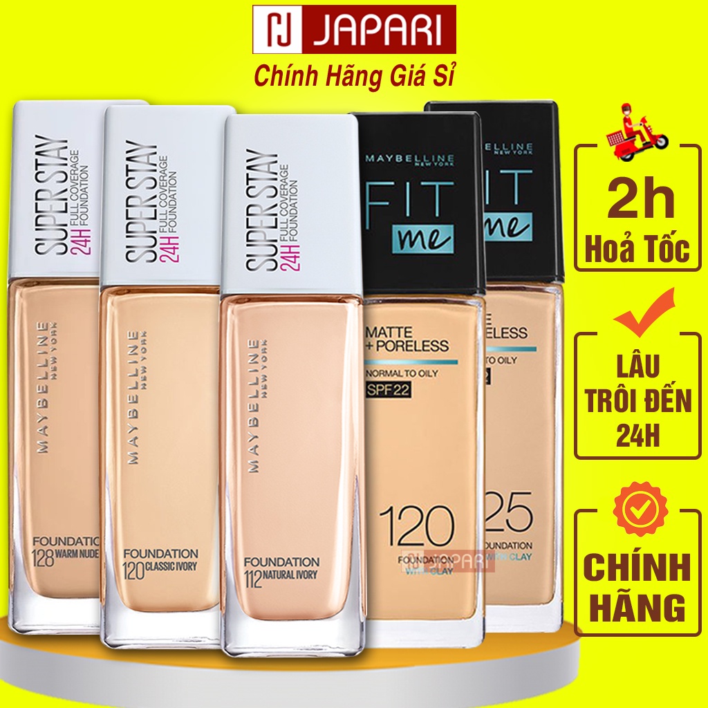 Kem Nền Maybelline SuperStay Kiềm Dầu Lâu Trôi - Kem Nền Fit Me Maybeline Che Khuyết Điểm BB Cream Make Up Japari