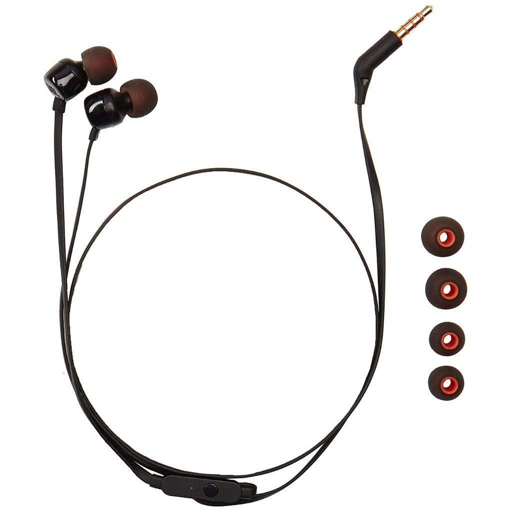 Tai Nghe Nhét Tai JBL T110 Có Micro Jack 3.5mm Âm Thanh Sống Động Cho ios iPhone Android Huawei / Xiaomi / oppo / vivo / Samsung