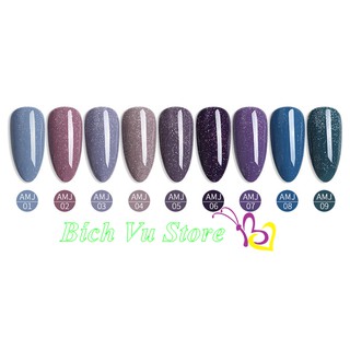 Sơn Gel giả bột,kim tuyến As mã AMJ | Chai đỏ