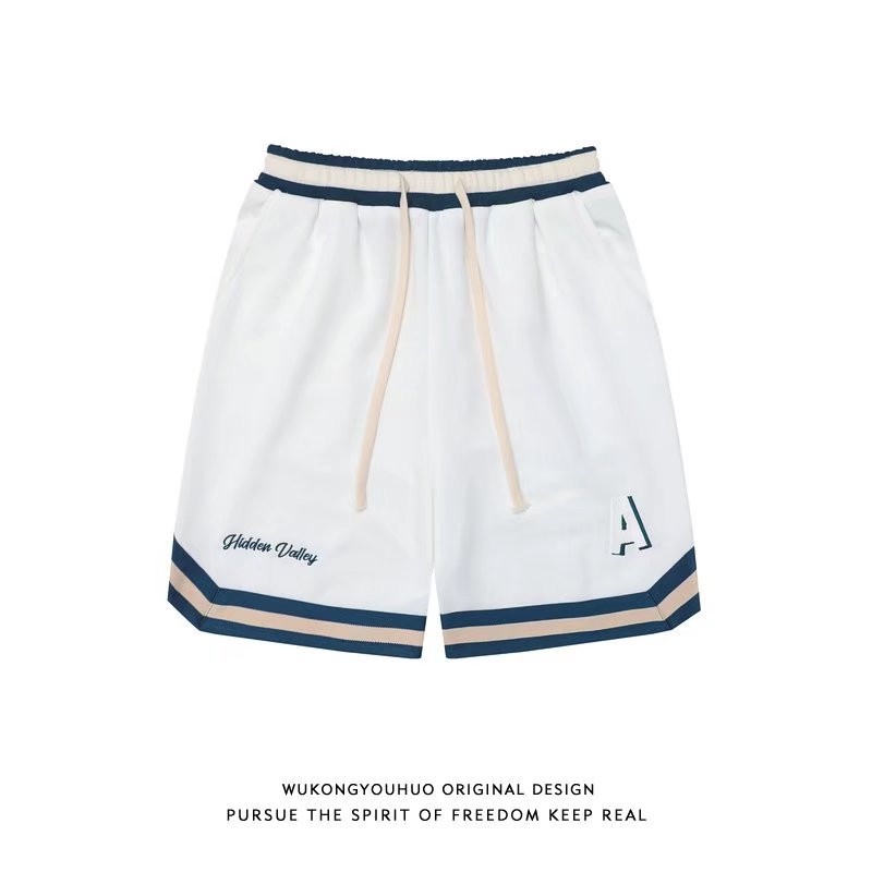 Quần Short Thể Thao Lưng Thun Ống Rộng In Chữ Phong Cách Thời Trang Hàn Quốc Cho Nam Giới Size M-3XL