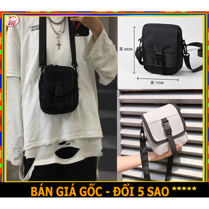 ❤️ GIÁ SỈ ❤️ TÚI ĐEO CHÉO NAM NỮ ĐỰNG VỪA ĐIỆN THOẠI CHẤT VẢI KAKI BỐ KHÓA GÀI SIZE 16CM T027