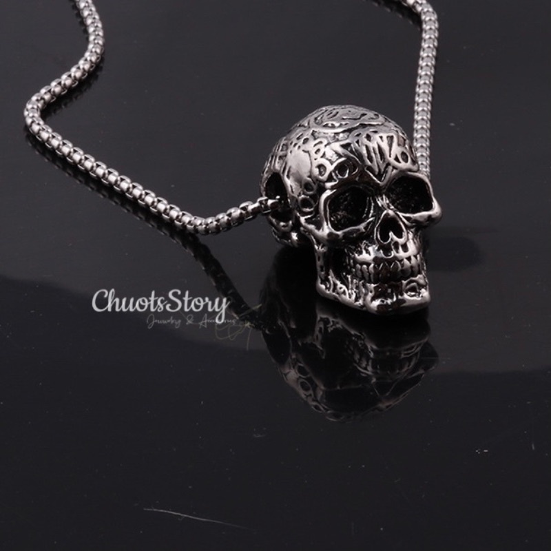 Vòng cổ nam hình đầu lâu, dây chuyền unisex cá tính - VCT0003 - ChuotsStory