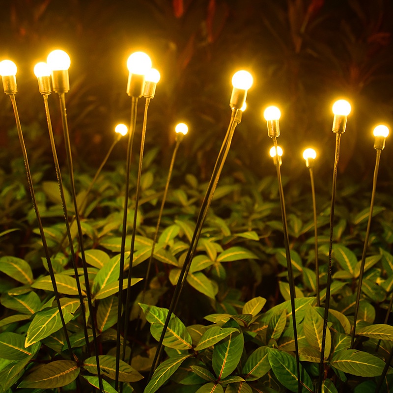 【Mua 1 Tặng quà】6 LED Đèn Năng Lượng Mặt Trời Chống Thấm Nước Trang Trí Sân Vườn ngoài trời không thấm nước Đèn sàn đom đóm