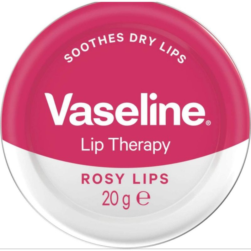 Sáp dưỡng môi Vaseline hũ thiếc hồng Vaseline Lip Therapy Rosy Lips 20g