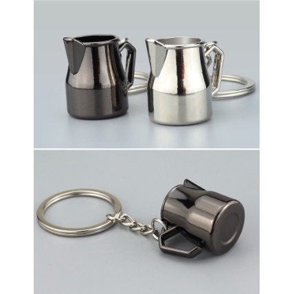 Móc chìa khóa trang trí hình dụng cụ pha cà phê dễ thương