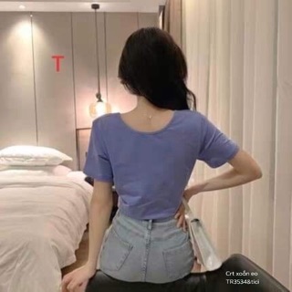 Áo crt xoắn eo cổ V - TR