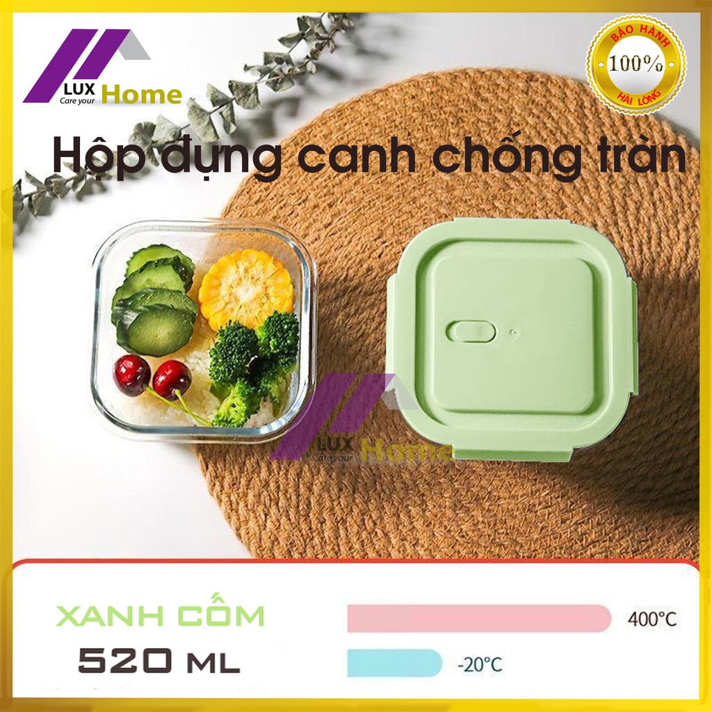 Combo Bộ hộp đựng cơm văn phòng bằng thủy tinh chia ngăn | BigBuy360 - bigbuy360.vn