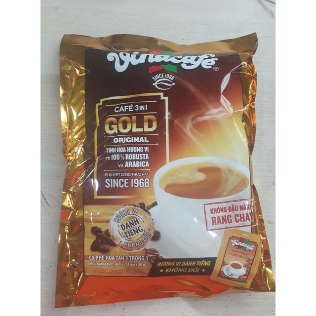 Túi Vinacafé hòa tan 3 in 1 Gold Orginal (24 gói 20g) | BigBuy360 - bigbuy360.vn