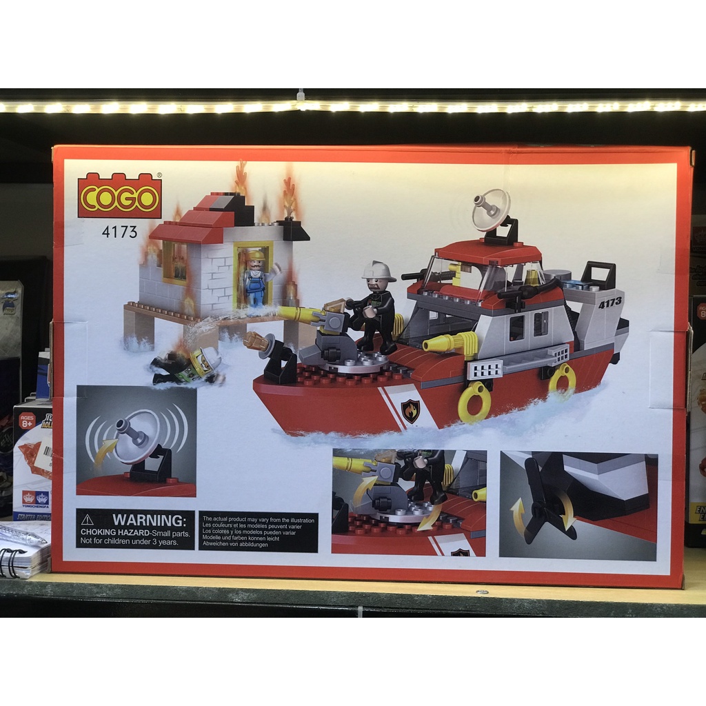 Bộ lego lắp ráp Thuyền cứu hỏa
