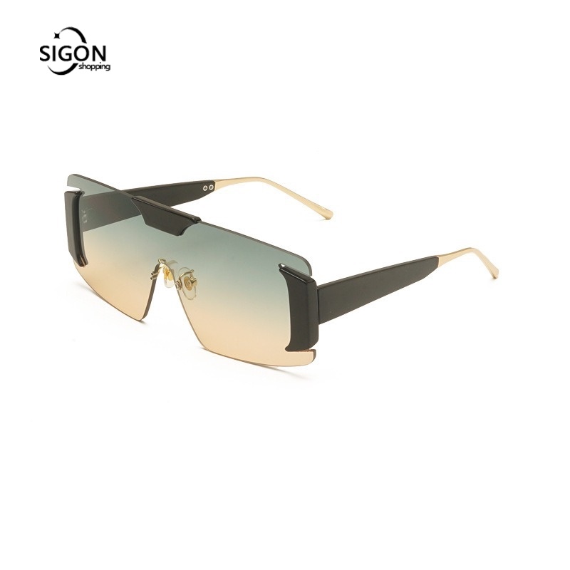 Kính Mát Gọng Kim Loại Không Viền Phong Cách Steampunk Retro Cho Nam Nữ