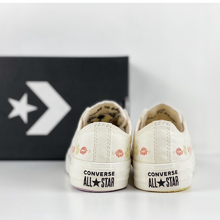 Giày Thể Thao Converse All Star ox Cổ Thấp Chất Liệu canvas Thêu Hoa Nhỏ Cho Nam Nữ-513