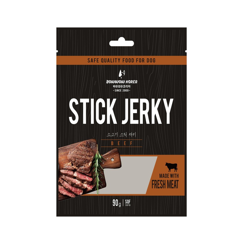 Snack thưởng cho chó Thịt bò que Beef Jerky - 90g
