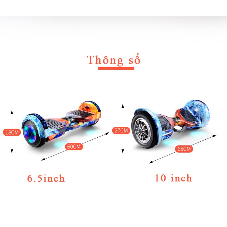 🔮Xe Cân Bằng Điện 6.5 Inch  🔮 Smart Balance Wheel 🍄 Kết nối Bluetooth 🎁[ Tặng kèm sạc pin và đồ b