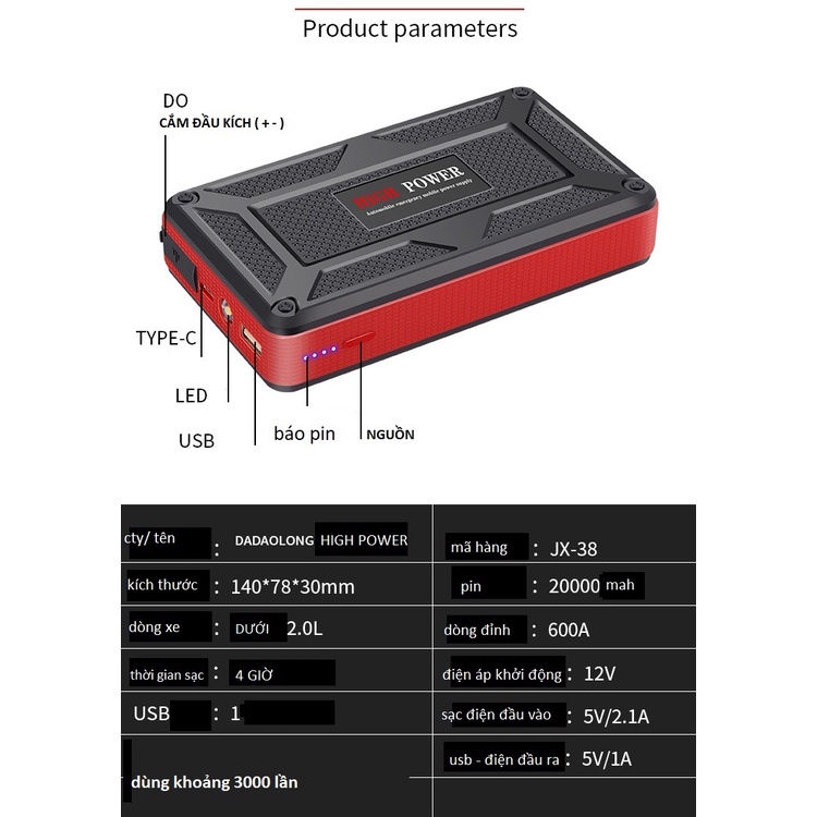 Kích nguồn ô tô LMD STORE