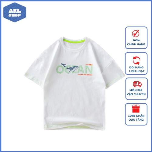 Áo thun bé trai size đại hãng AKL, áo phông trẻ em Hàn Quốc 5 đến 14 tuổi cho bé 25kg đến 45kg hàng Quảng Châu