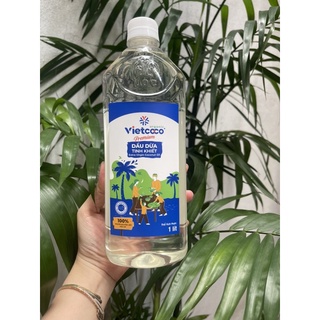 Chai 1 Lít dầu dừa Ép lạnh Viet coco