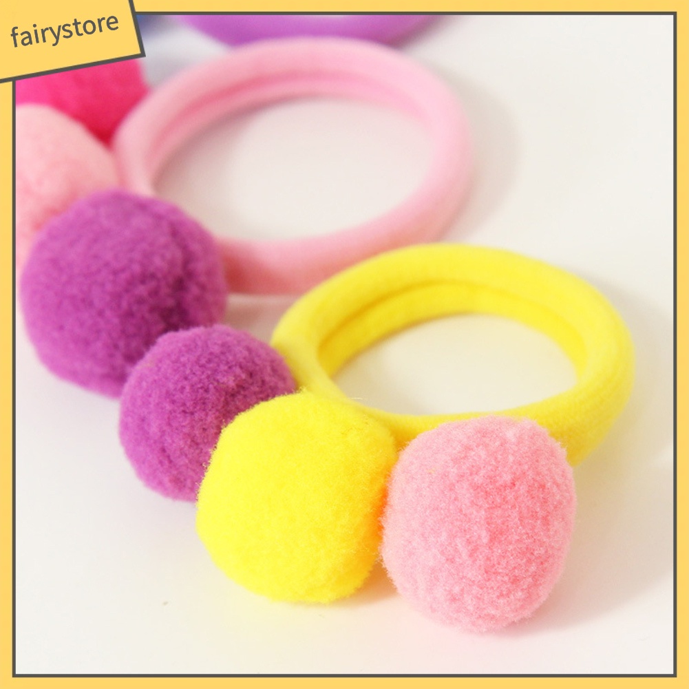 Dây Buộc Tóc Trang Trí Bóng Lông Xinh Xắn Cho Nữ