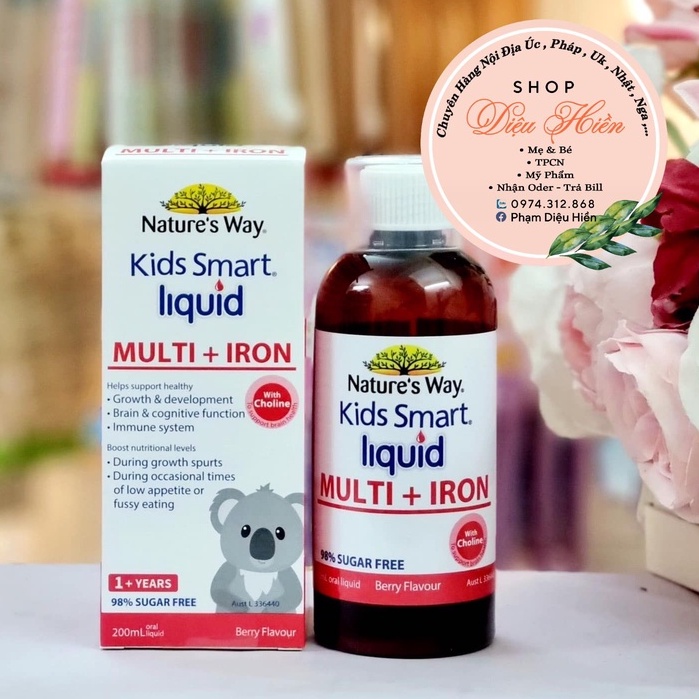 Sắt nước kids smart multi iron liquid 200ml