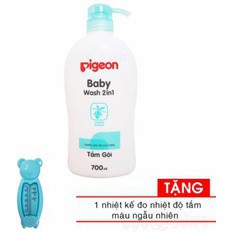 Tắm gội Pigeon 700ml tặng nhiệt kế đo nước