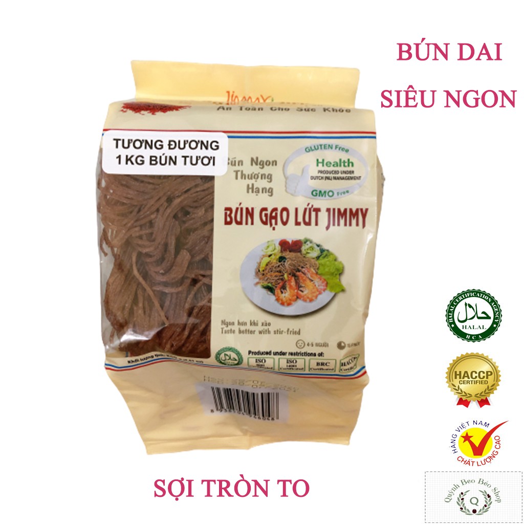 Bún gạo lứt Jimmy 250g, bún gạo lức thực dưỡng, Eatclean, giảm cân, điều hòa đường huyết