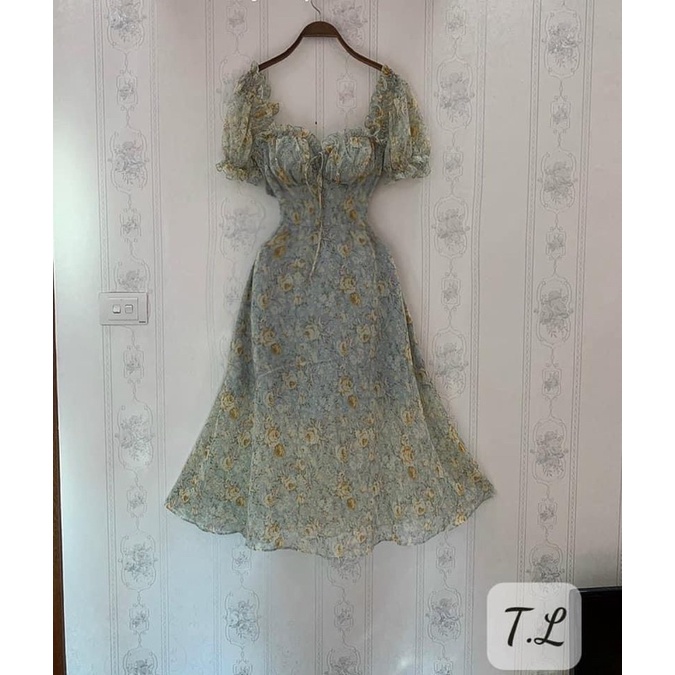 Váy hoa cup ngực dáng dài có đệm ngực | BigBuy360 - bigbuy360.vn