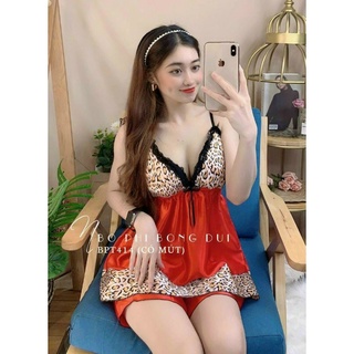 Đồ bộ phi lụa có mút ngực size dưới 55kg