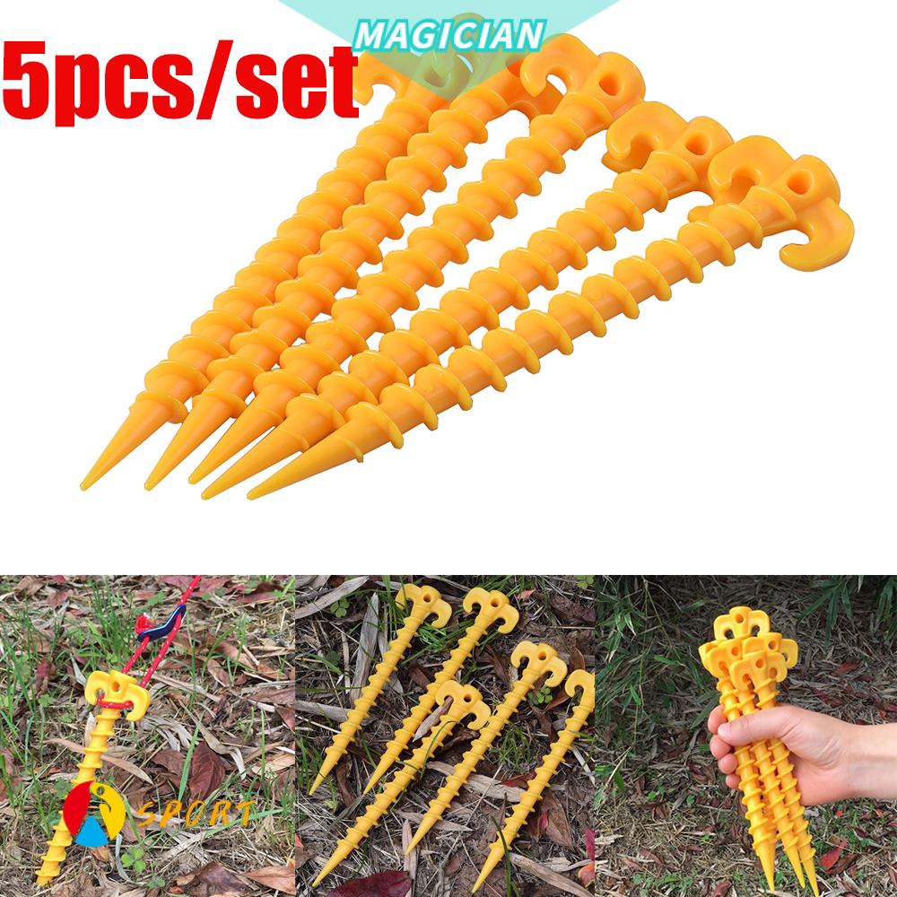 Bộ 5 Cọc Nhựa Dựng Lều Màu Vàng