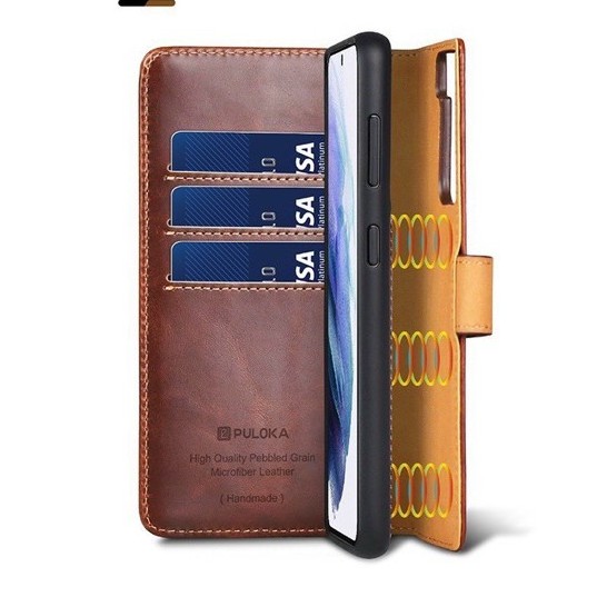 CHÍNH HÃNG Bao da VÍ KÈM ốp 2 mặt nam châm PULOKA iphone 11 / 12 / PRO / MAX - CÀI THẺ ATM, ĐỰNG ĐỂ TIỀN