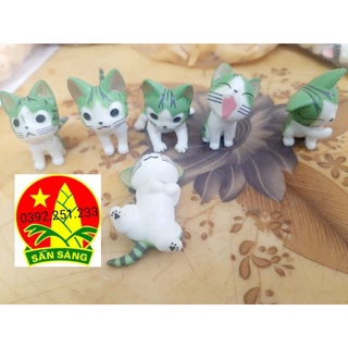 Mô hình con mèo bằng nhựa trang trí mô hình