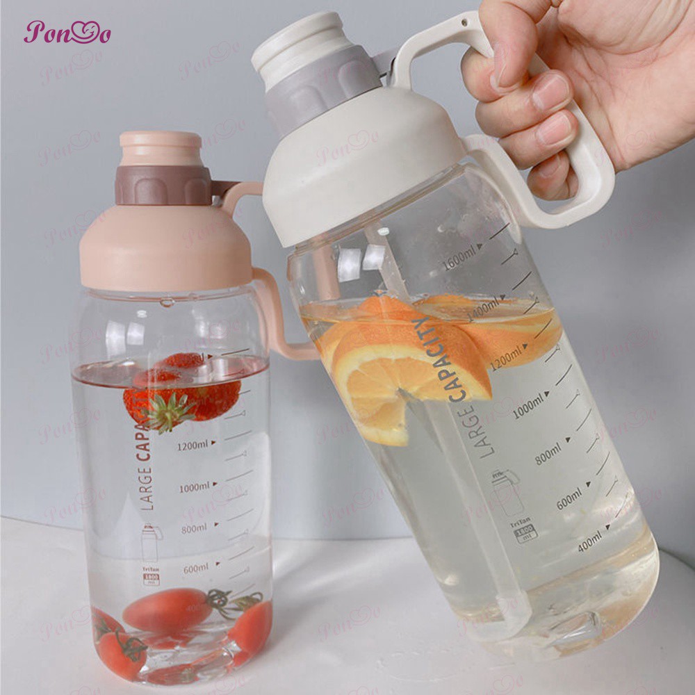 Bình nước thể thao 1800ml 1.8L kèm theo ống hút tiện lợi