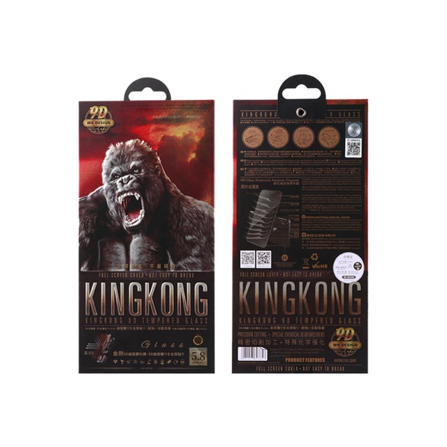 Kính Cường Lực Full Màn KingKong Hộp Sắt Đủ Mã iP7/8/ 7Plus/8Plus Trắng/Đen- iPh X/Xs/XR - iP Xs Max/ip11
