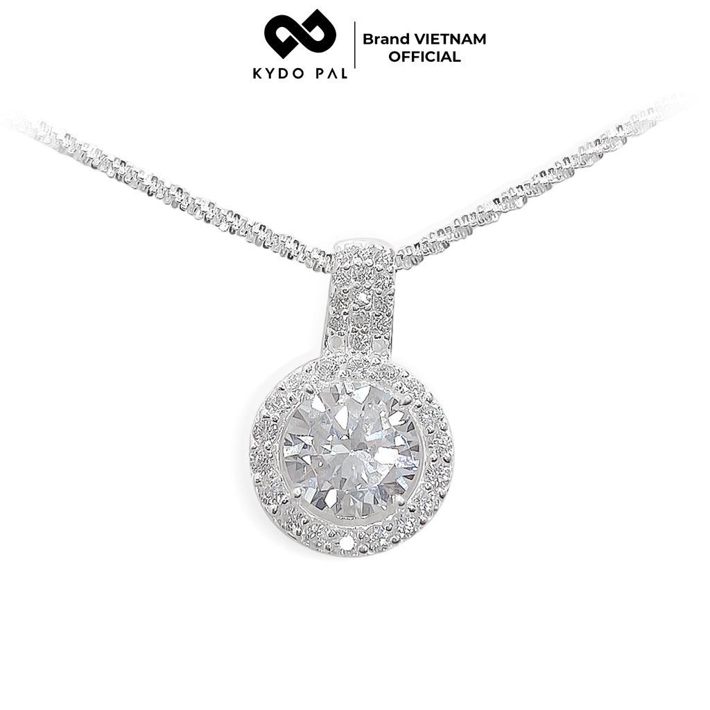 Dây chuyền bạc KYDOPAL mặt đá size lớn cao cấp 9C6