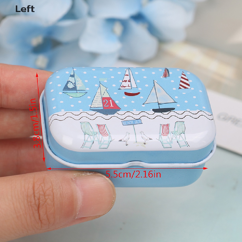 [Hàng mới về] Hộp thiếc mini đựng trang sức hình chữ nhật