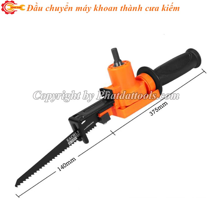 Đầu chuyển máy khoan thành cưa kiếm-Bộ chuyển đổi máy khoan cầm tay thành máy cưa kiếm đa năng