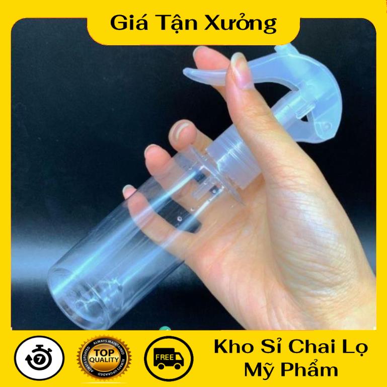 Chai Xịt Phun Sương ❤ TRÙM SỈ ❤ Chai nhựa pet xịt Vòi Súng 100ml vai ngang rỗng chiết mỹ phẩm , phụ kiện du lịch