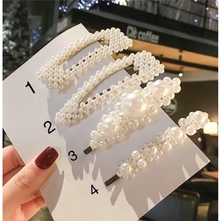 Set 4 kẹp tóc ngọc trai
