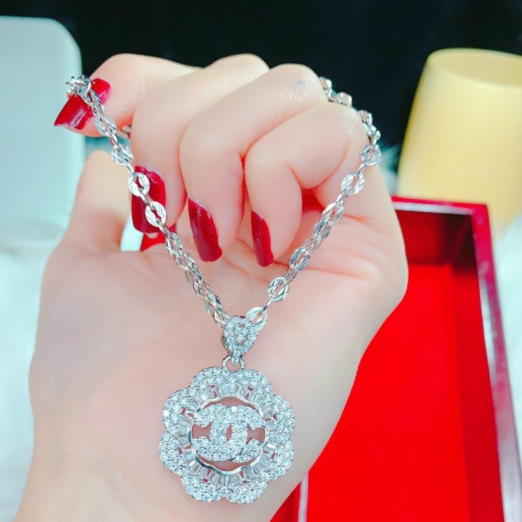Dây Chuyền Nữ Mặt Hoa Đính Chữ X Đẹp Dịu Dàng - Bền Màu Không Dị ứng