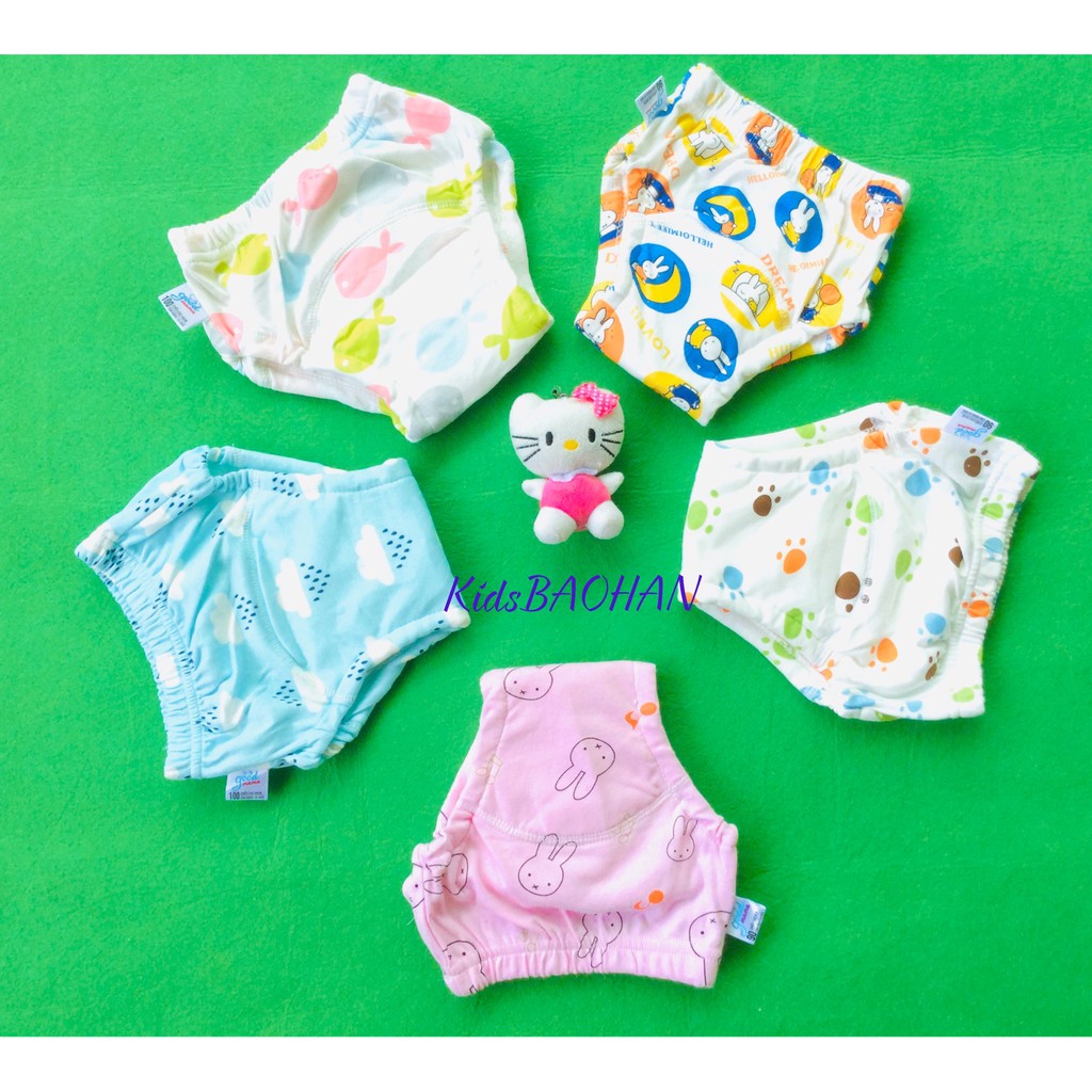 5 Quần Bỏ Bỉm - 6 lớp cao cấp GOODMAMA Size 80-90-100- 110 cho bé từ 5-17 Kg