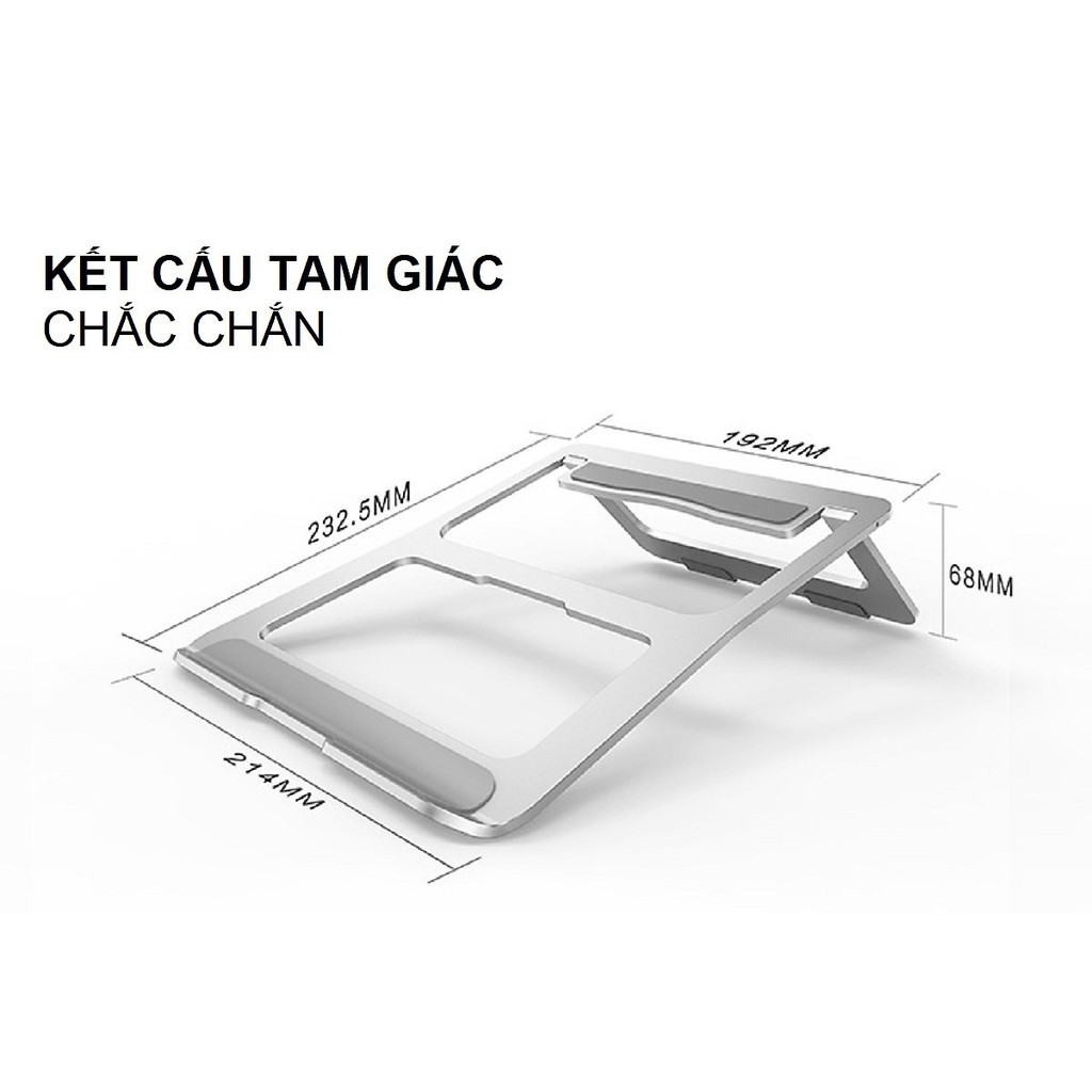 Giá Đỡ Dành Cho Laptop Macbook Để Bàn Có Thể Gấp Gọn. Chất Liệu Hợp Kim Nhôm Cao Cấp