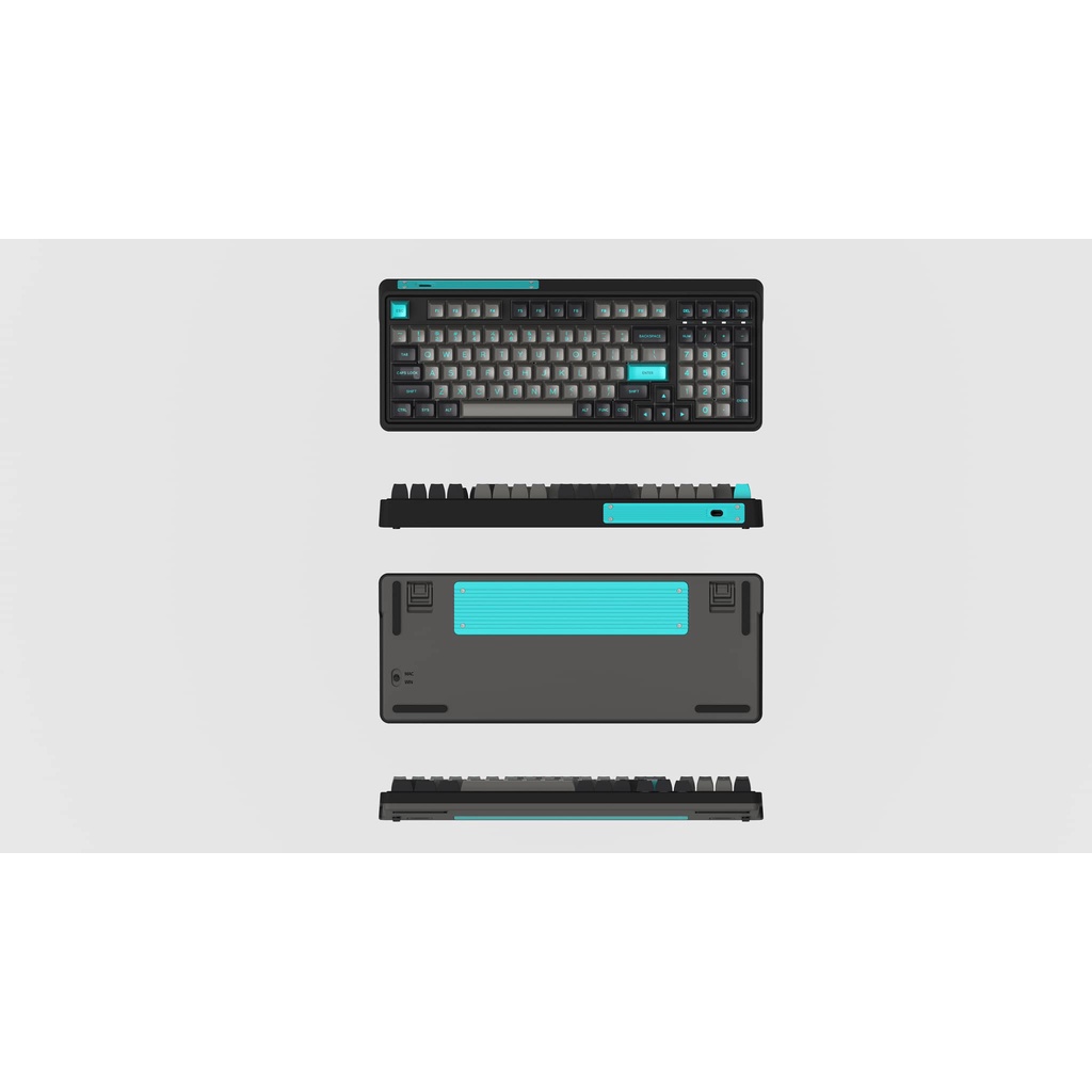 Phím cơ FL-Esports CMK98SA Graphite Green / 98 KEYS/ RGB/ Hotswap/ USB Type C chính hãng