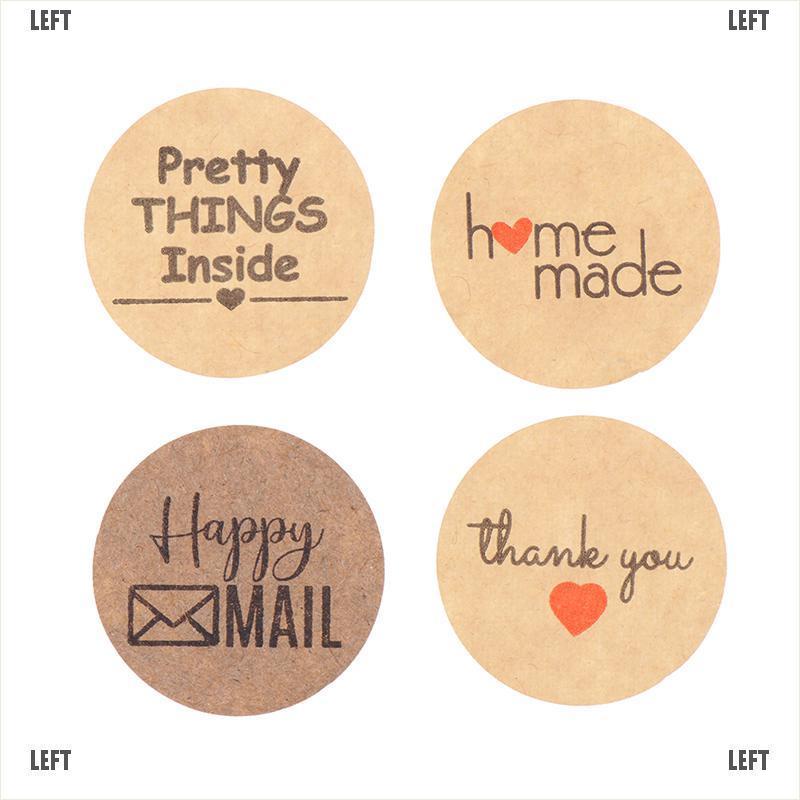 Set 500 Miếng Dán 1 inch In Chữ Thank You Xinh Xắn