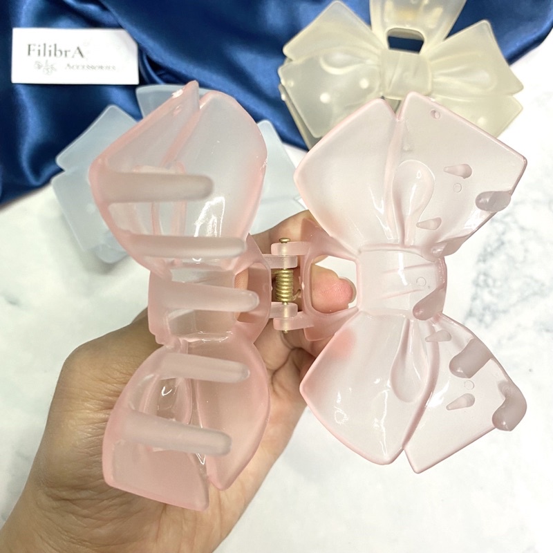 Cặp tóc hình nơ nhựa cỡ vừa phong cách Hàn Quốc, phụ kiện tóc nữ KT031 - Filibra