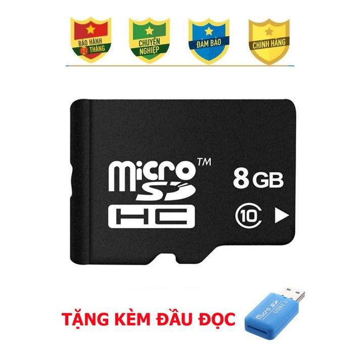 MUA THẺ NHỚ TẶNG KÈM ĐẦU ĐỌC THẺ (MICRO SD 8G)