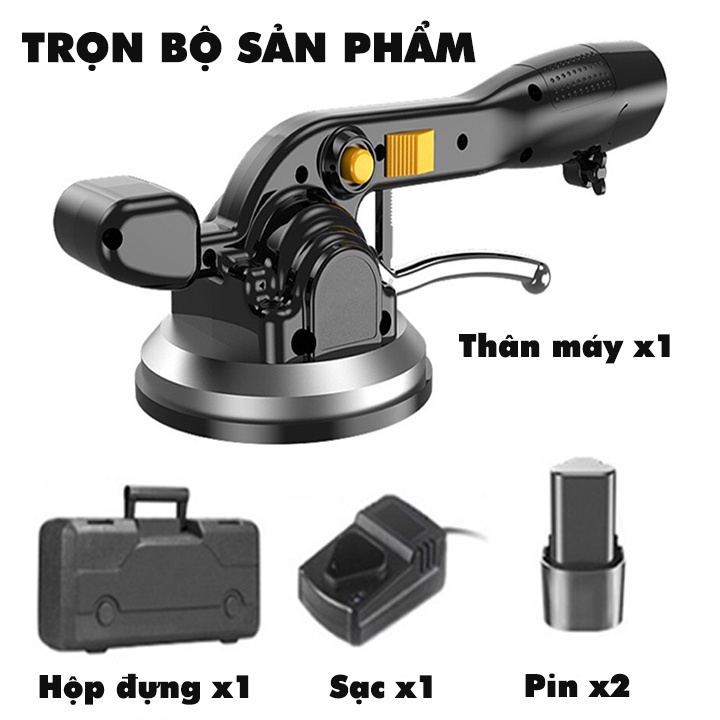 Máy Ốp Lát Gạch Dùng Pin Siêu Khỏe - Máy Lát Gạch Men - Máy Hút Gạch - Đầm Rung Hút Gạch