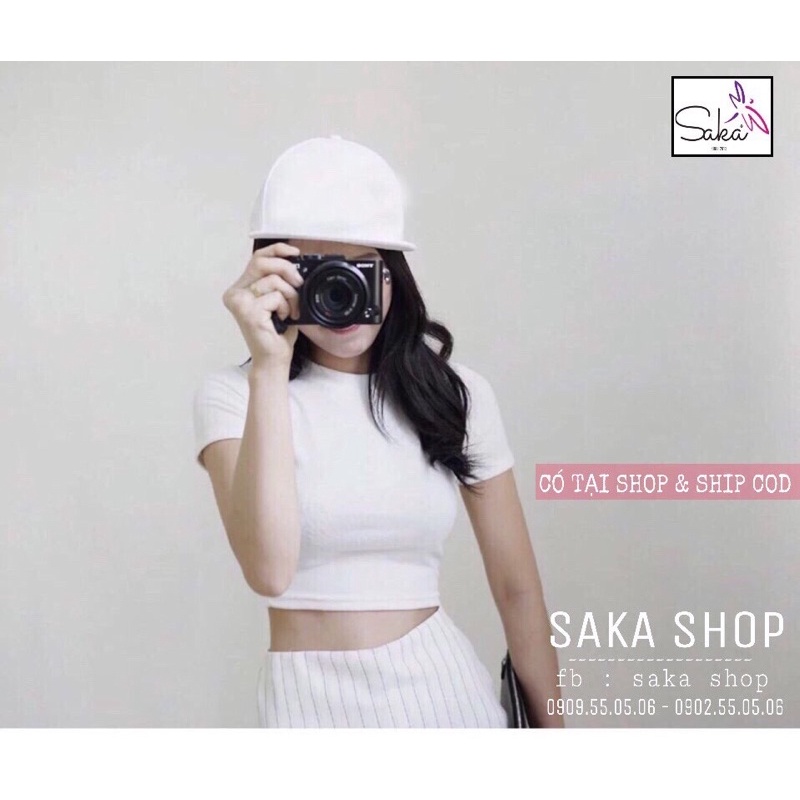 Áo croptop nữ thun trơn màu vải thun chánh phẩm nhiều màu vải dày