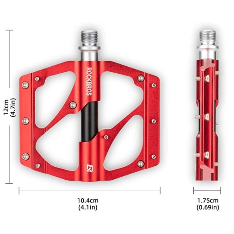 ROCKBROS MTB Bicycle Pedals Ultralight Aluminium Alloy 9/16&quot; Sealed Bearing