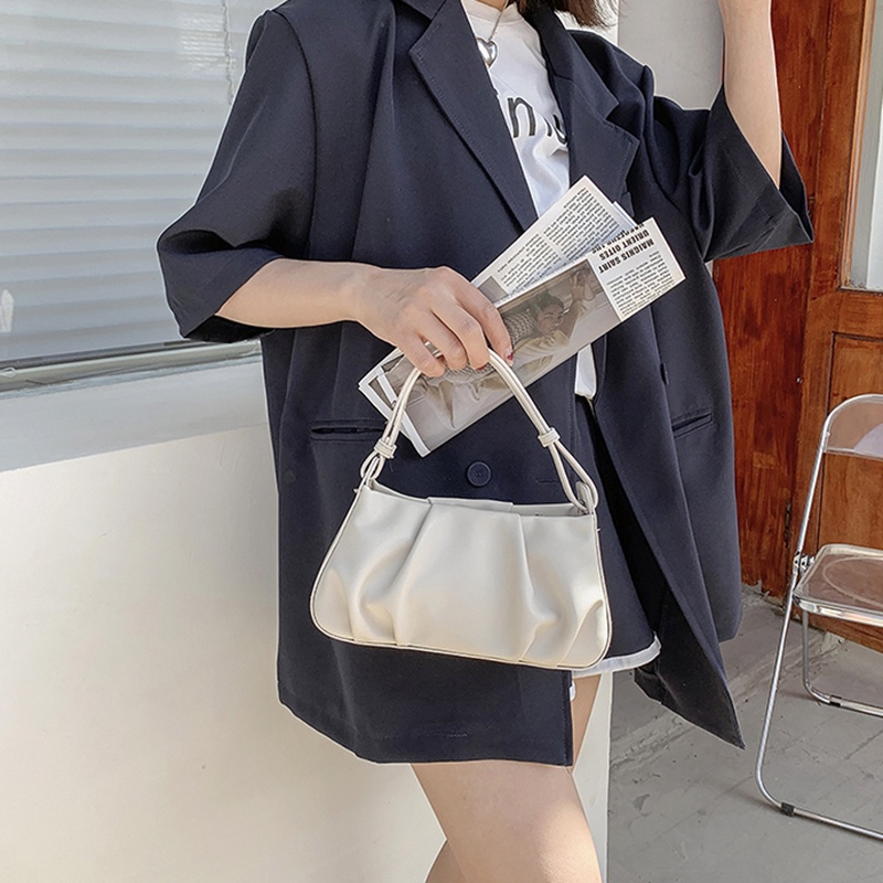 Túi xách đeo vai kẹp nách hình đám mây bằng da PU thời trang Hàn Quốc sành điệu cho nữ IELGY