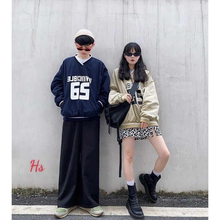 Áo nỉ cổ V in 65 HS6