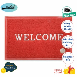 🛒 Thảm nhựa chống trơn trượt cao cấp Welcome  50x70cm ( giao màu ngẫu nhiên ) 3HiHi Cao Cấp 📌