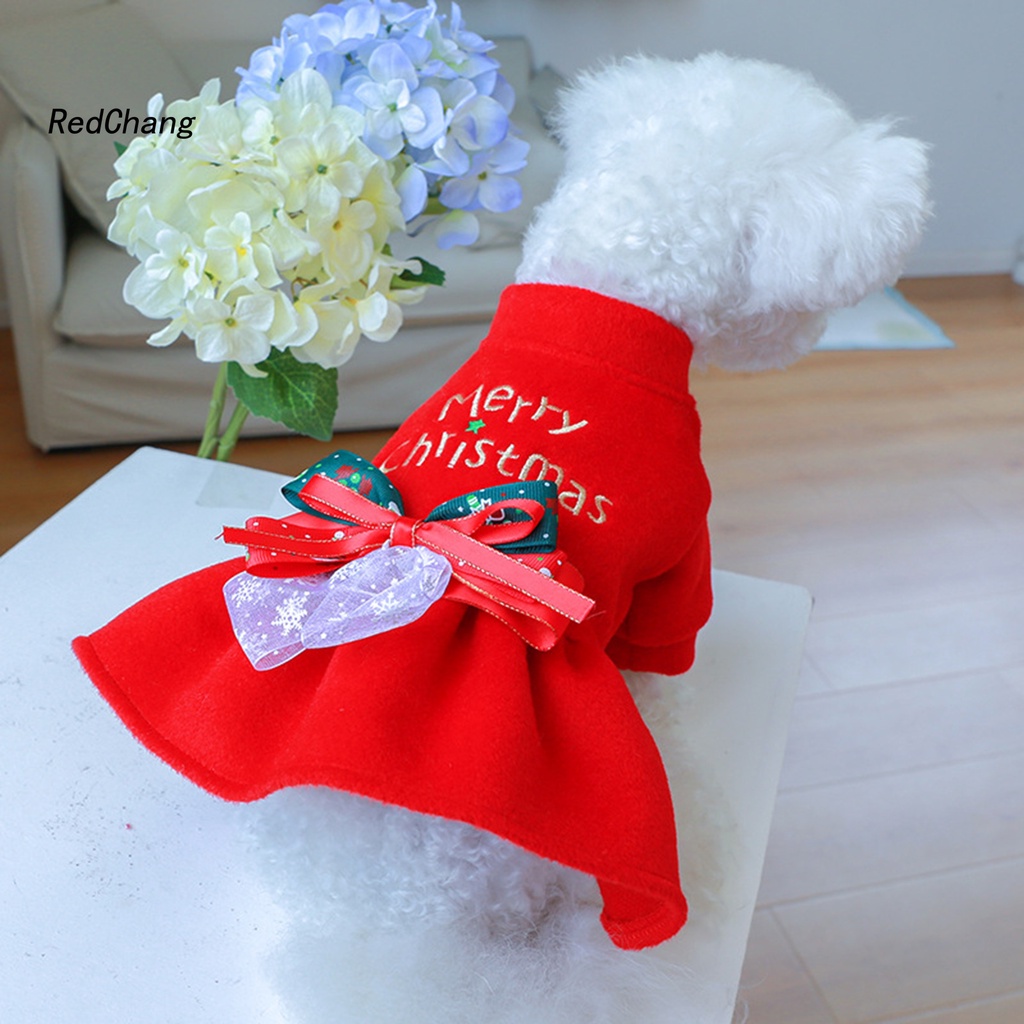 Đầm Hóa Trang Công Chúa Thắt Nơ Phong Cách Giáng Sinh Cho Cún Cưng Reunion